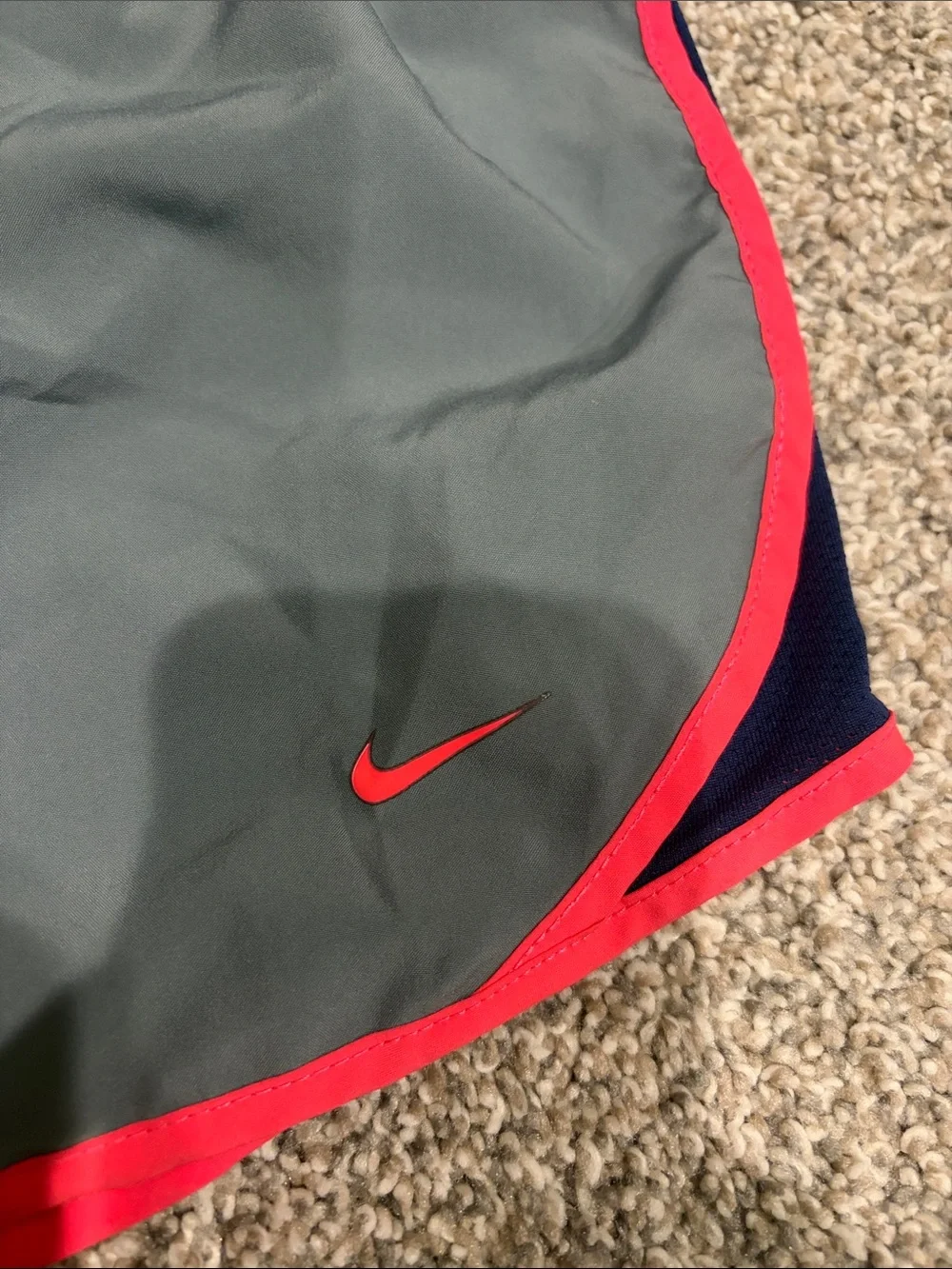 Nike Gray Shorts with Pink Trim and Navy Panels